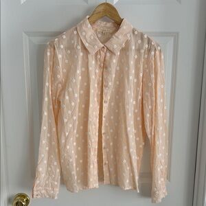 Copper Key Light Pink Blouse with White Dots